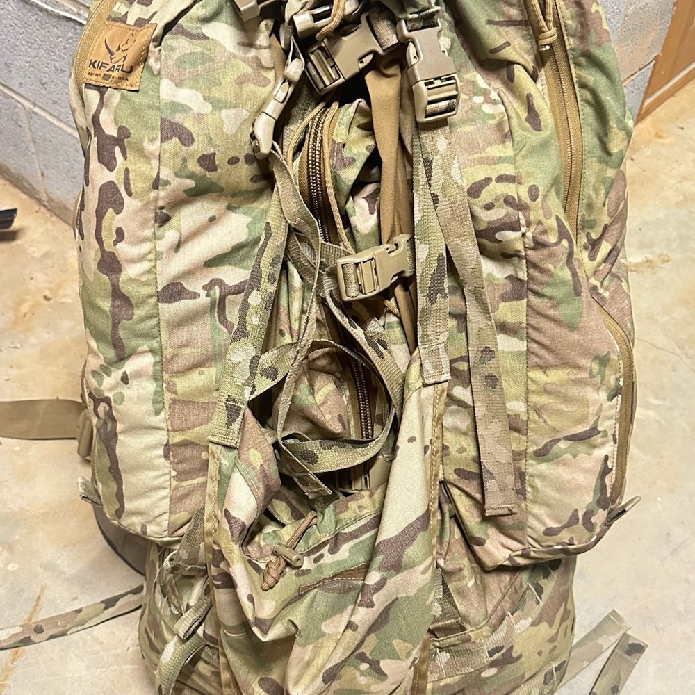 Green and Brown Tactical Backpacks with MOLLE System